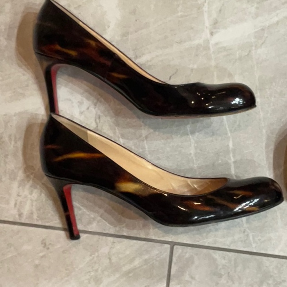 Christian Louboutin Patent Tortoise Pumps